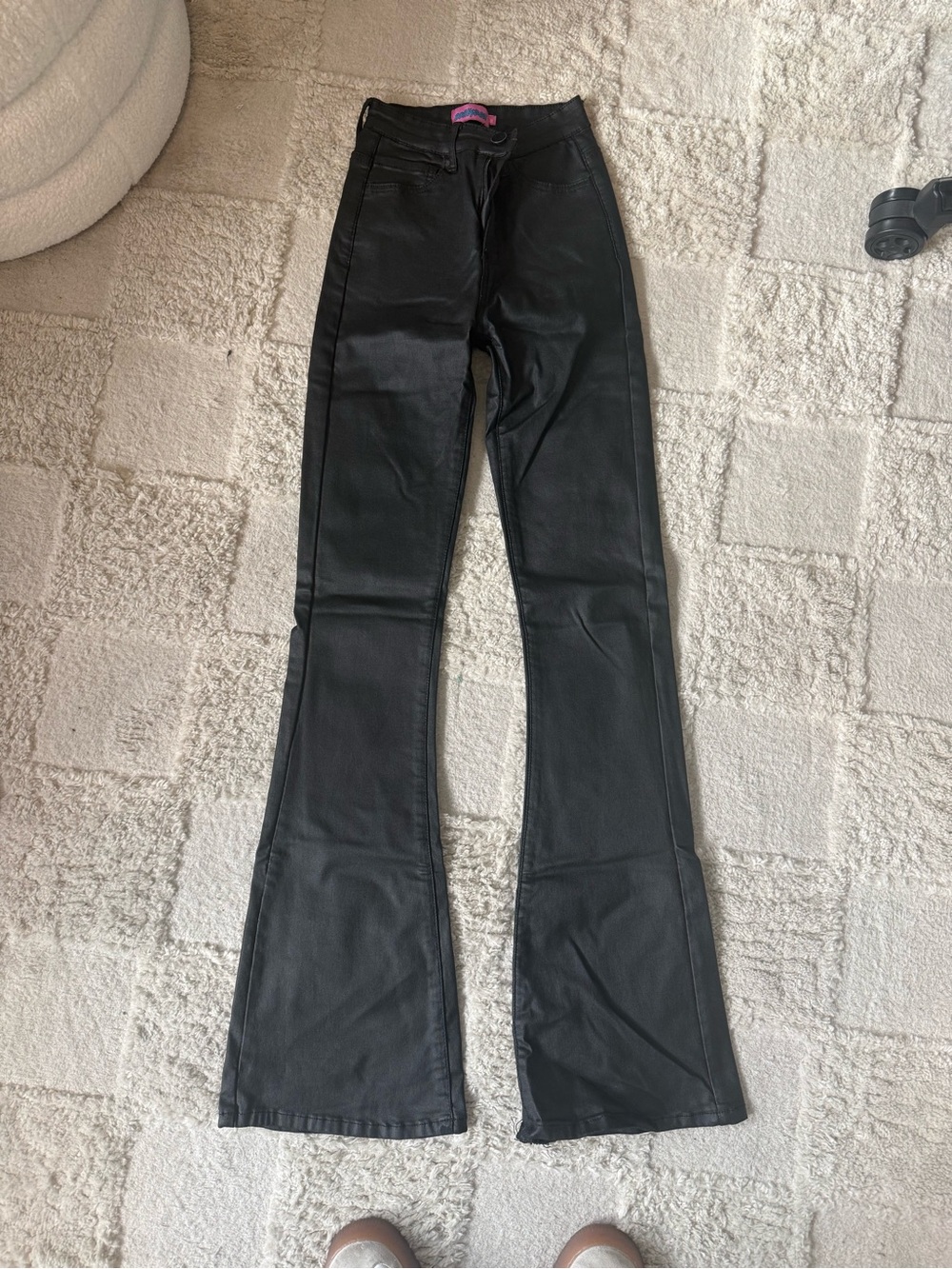 Edikted Faux Leather Flared Pants